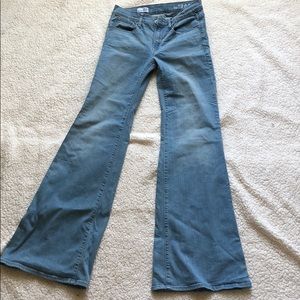 Blue high rise trousers